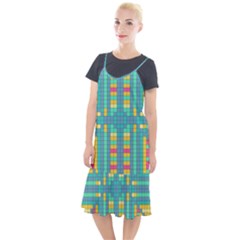 Checkerboard Squares Abstract Camis Fishtail Dress by Pakrebo