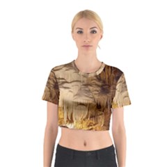 Caverns Rock Formation Cave Rock Cotton Crop Top by Pakrebo