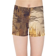 Caverns Rock Formation Cave Rock Kids  Sports Shorts by Pakrebo