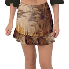 Caverns Rock Formation Cave Rock Fishtail Mini Chiffon Skirt by Pakrebo