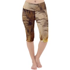 Caverns Rock Formation Cave Rock Lightweight Velour Cropped Yoga Leggings