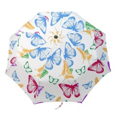 Butterfly Butterflies Vintage Folding Umbrellas by Pakrebo