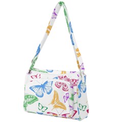 Butterfly Butterflies Vintage Front Pocket Crossbody Bag