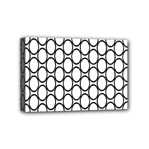 Black Pattern Halftone Wallpaper Mini Canvas 6  X 4  (stretched) by Pakrebo