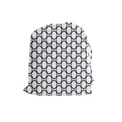 Black Pattern Halftone Wallpaper Drawstring Pouch (large)