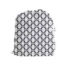 Black Pattern Halftone Wallpaper Drawstring Pouch (xl) by Pakrebo