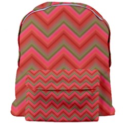 Background Retro Red Zigzag Giant Full Print Backpack by Pakrebo