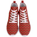 Background Retro Red Zigzag Men s Lightweight High Top Sneakers View1