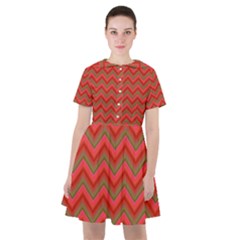 Background Retro Red Zigzag Sailor Dress by Pakrebo