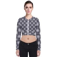 Pattern Vector Halftone Wallpaper Long Sleeve Zip Up Bomber Jacket