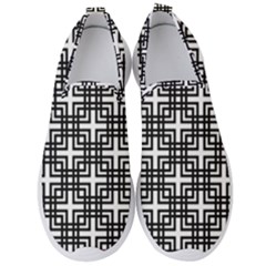 Pattern Vector Halftone Wallpaper Men s Slip On Sneakers by Pakrebo