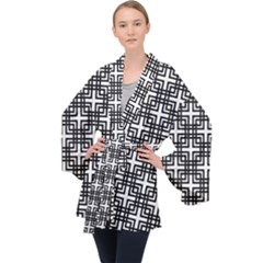 Pattern Vector Halftone Wallpaper Velvet Kimono Robe