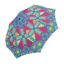 Checkerboard Squares Abstract Folding Umbrellas View2