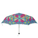 Checkerboard Squares Abstract Folding Umbrellas View3