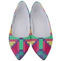 Checkerboard Squares Abstract Women s Low Heels View1