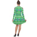 Checkerboard Squares Abstract Long Sleeve Panel Dress View2