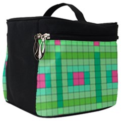 Checkerboard Squares Abstract Make Up Travel Bag (big)