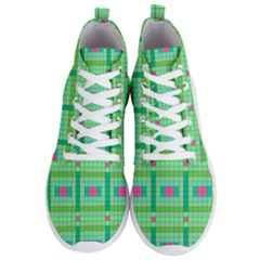 Checkerboard Squares Abstract Men s Lightweight High Top Sneakers by Pakrebo