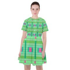 Checkerboard Squares Abstract Sailor Dress