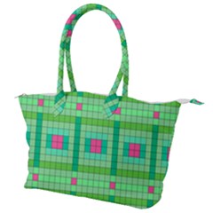 Checkerboard Squares Abstract Canvas Shoulder Bag