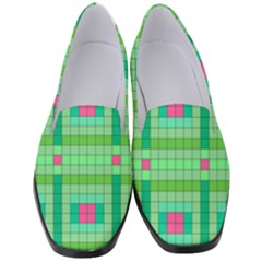 Checkerboard Squares Abstract Women s Classic Loafer Heels