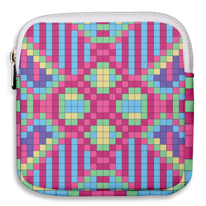 Checkerboard Squares Abstract Mini Square Pouch