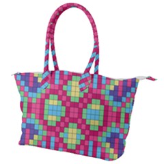 Checkerboard Squares Abstract Canvas Shoulder Bag