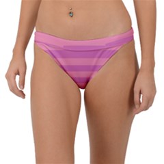 Pink Stripes Striped Design Pattern Band Bikini Bottom