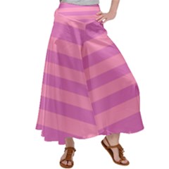 Pink Stripes Striped Design Pattern Satin Palazzo Pants