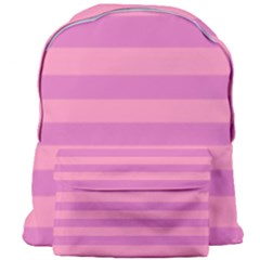 Pink Stripes Striped Design Pattern Giant Full Print Backpack by Pakrebo