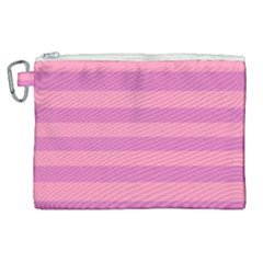 Pink Stripes Striped Design Pattern Canvas Cosmetic Bag (xl)