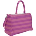 Pink Stripes Striped Design Pattern Duffel Travel Bag View2