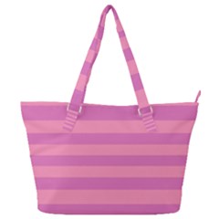 Pink Stripes Striped Design Pattern Full Print Shoulder Bag