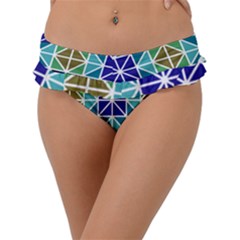 Mosaic Triangle Symmetry Frill Bikini Bottom