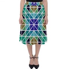 Mosaic Triangle Symmetry Classic Midi Skirt