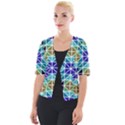 Mosaic Triangle Symmetry Cropped Button Cardigan View1