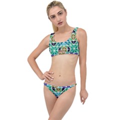 Mosaic Triangle Symmetry The Little Details Bikini Set