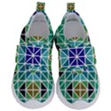 Mosaic Triangle Symmetry Kids  Velcro No Lace Shoes View1