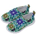 Mosaic Triangle Symmetry Kids  Velcro No Lace Shoes View2