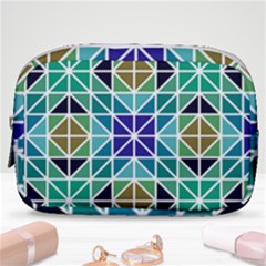 Mosaic Triangle Symmetry Make Up Pouch (small) by Pakrebo