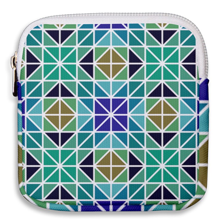 Mosaic Triangle Symmetry Mini Square Pouch