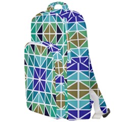 Mosaic Triangle Symmetry Double Compartment Backpack