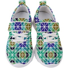 Mosaic Triangle Symmetry Kids  Velcro Strap Shoes