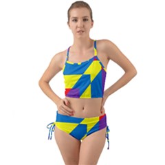 Colorful Red Yellow Blue Purple Mini Tank Bikini Set