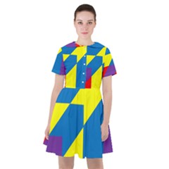 Colorful Red Yellow Blue Purple Sailor Dress