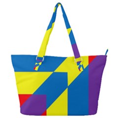 Colorful Red Yellow Blue Purple Full Print Shoulder Bag