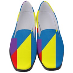 Colorful Red Yellow Blue Purple Women s Classic Loafer Heels