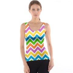 Chevron Pattern Design Texture Tank Top by Pakrebo