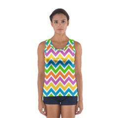 Chevron Pattern Design Texture Sport Tank Top  by Pakrebo