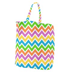 Chevron Pattern Design Texture Giant Grocery Tote by Pakrebo